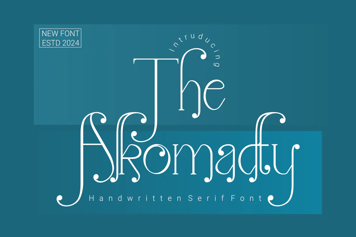 现代而真实的字体 - The Alkomadty Font 设计字体 第1张