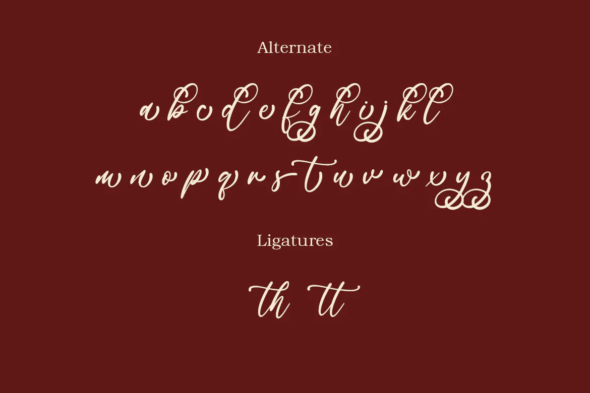 现代优雅手写风格装饰字体 - Shuttered Botanica 设计字体 第6张