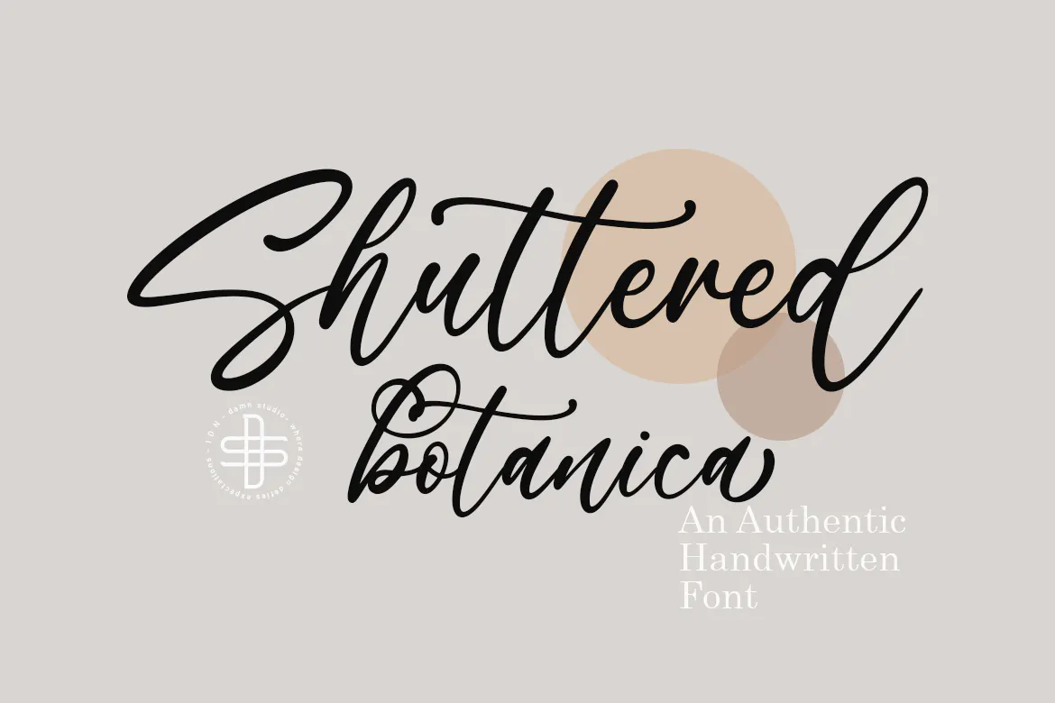 现代优雅手写风格装饰字体 - Shuttered Botanica 设计字体 第1张
