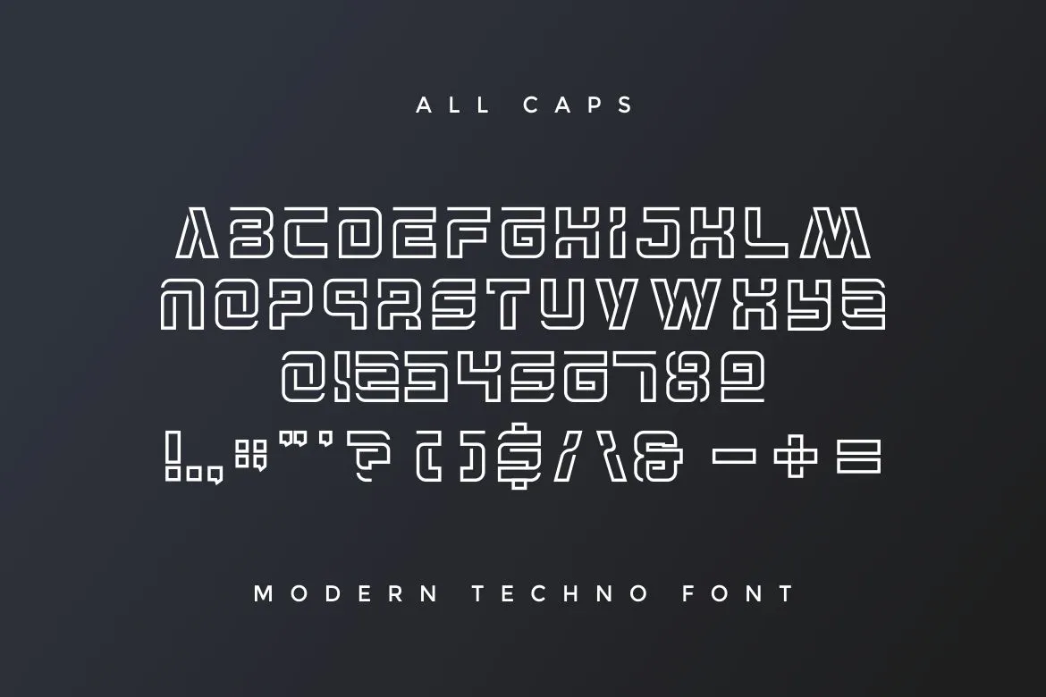 俏皮的天赋英文字体 - Morgiefa Modern Techno Font 设计字体 第6张