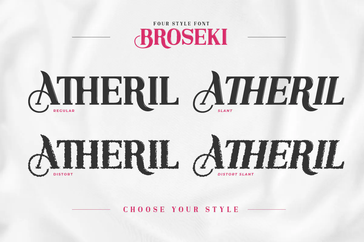 优雅奢华商品海报设计英文衬线字体 - Broseki Serif Display Font 设计字体 第2张