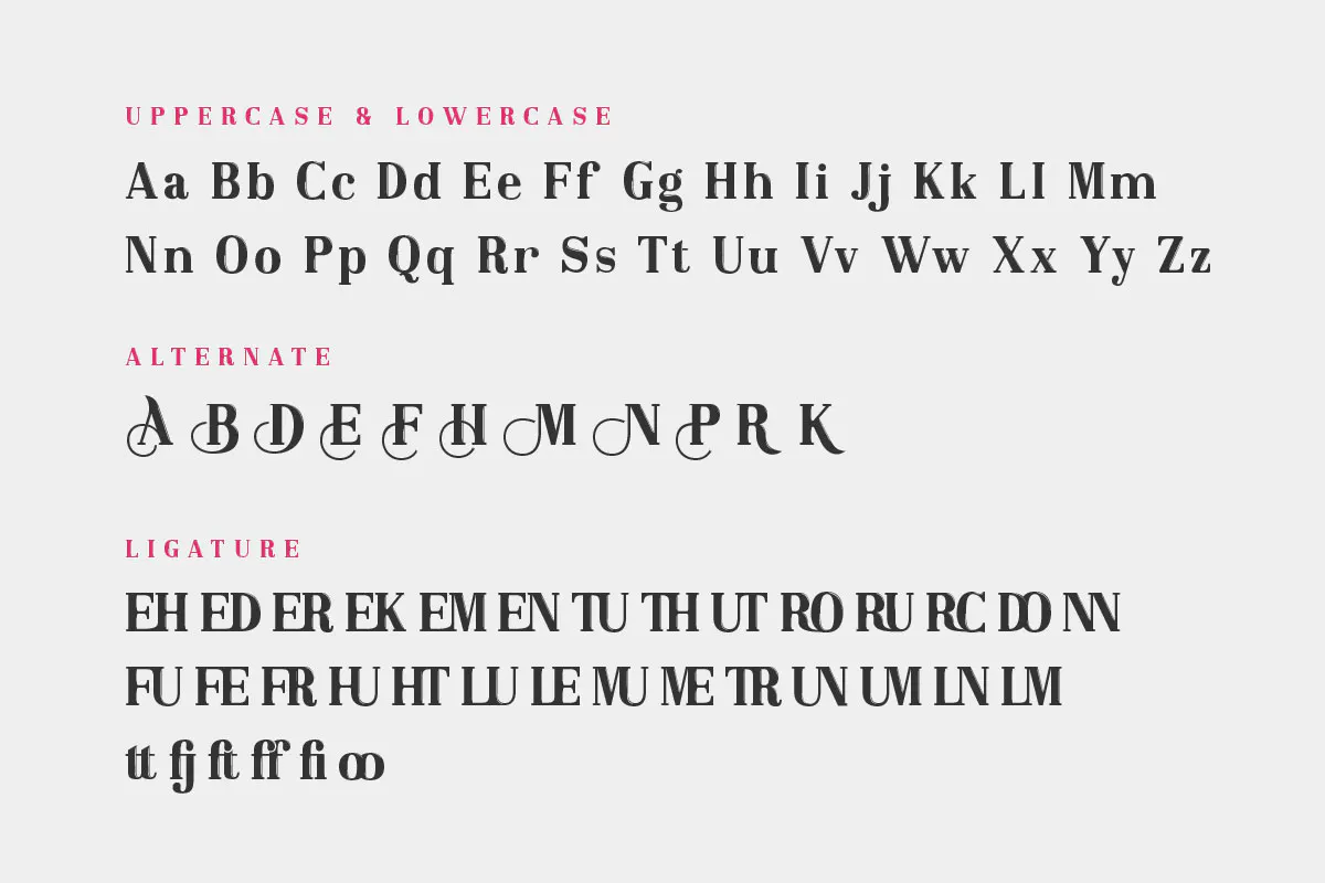 优雅奢华商品海报设计英文衬线字体 - Broseki Serif Display Font 设计字体 第4张