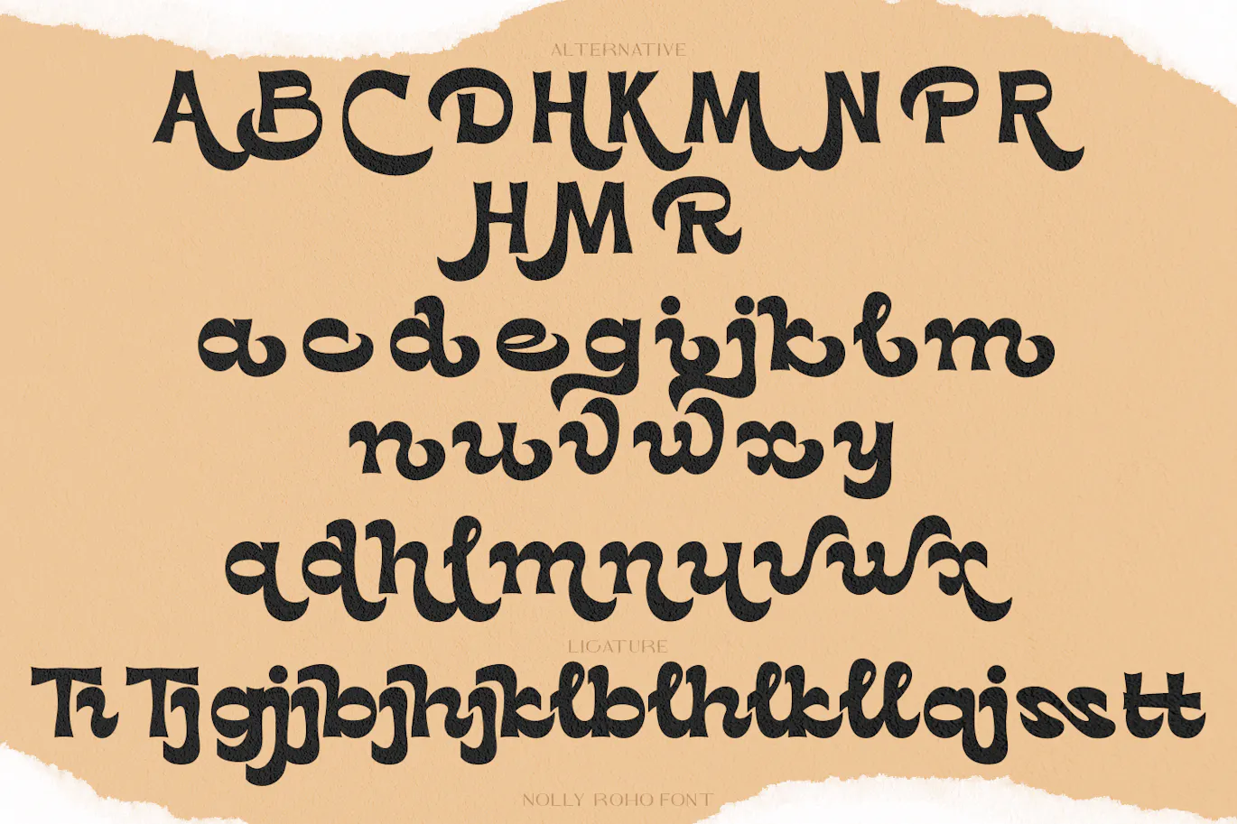 80年代时髦的复古英文字体 Nolly Roho 设计字体 第3张