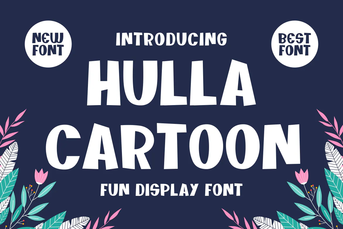 非常实用的卡通字体 Hulla Cartoon 设计字体 第1张