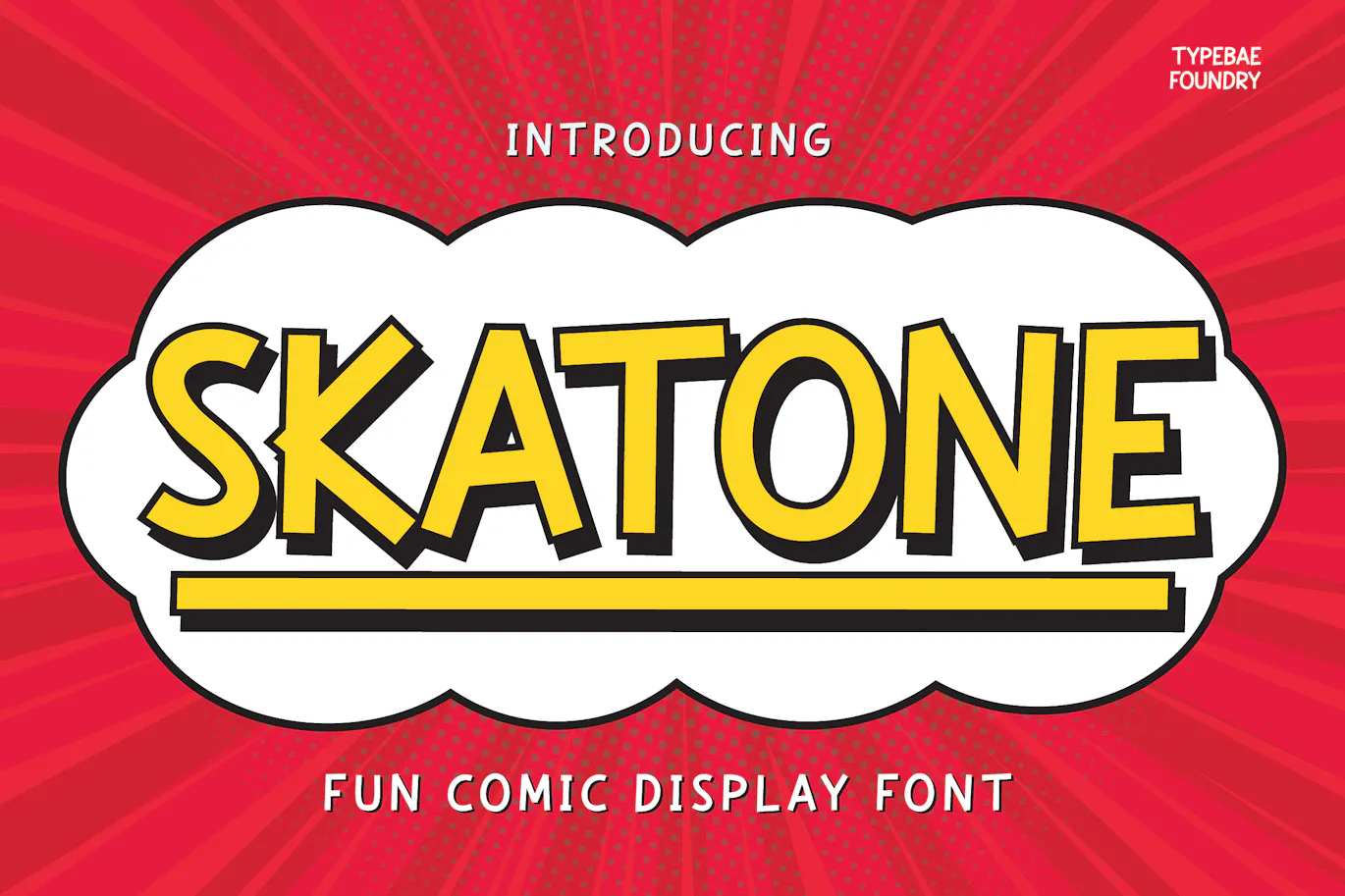 有趣而活泼的漫画显示字体- Skatone - Fun Comic Display Font 设计字体 第1张