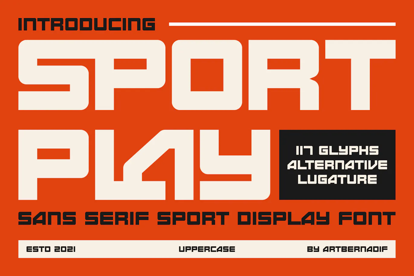 大胆而真实无衬线体运动装饰字体 Sport Play - Sans Serif Sport Display Font 设计字体 第1张