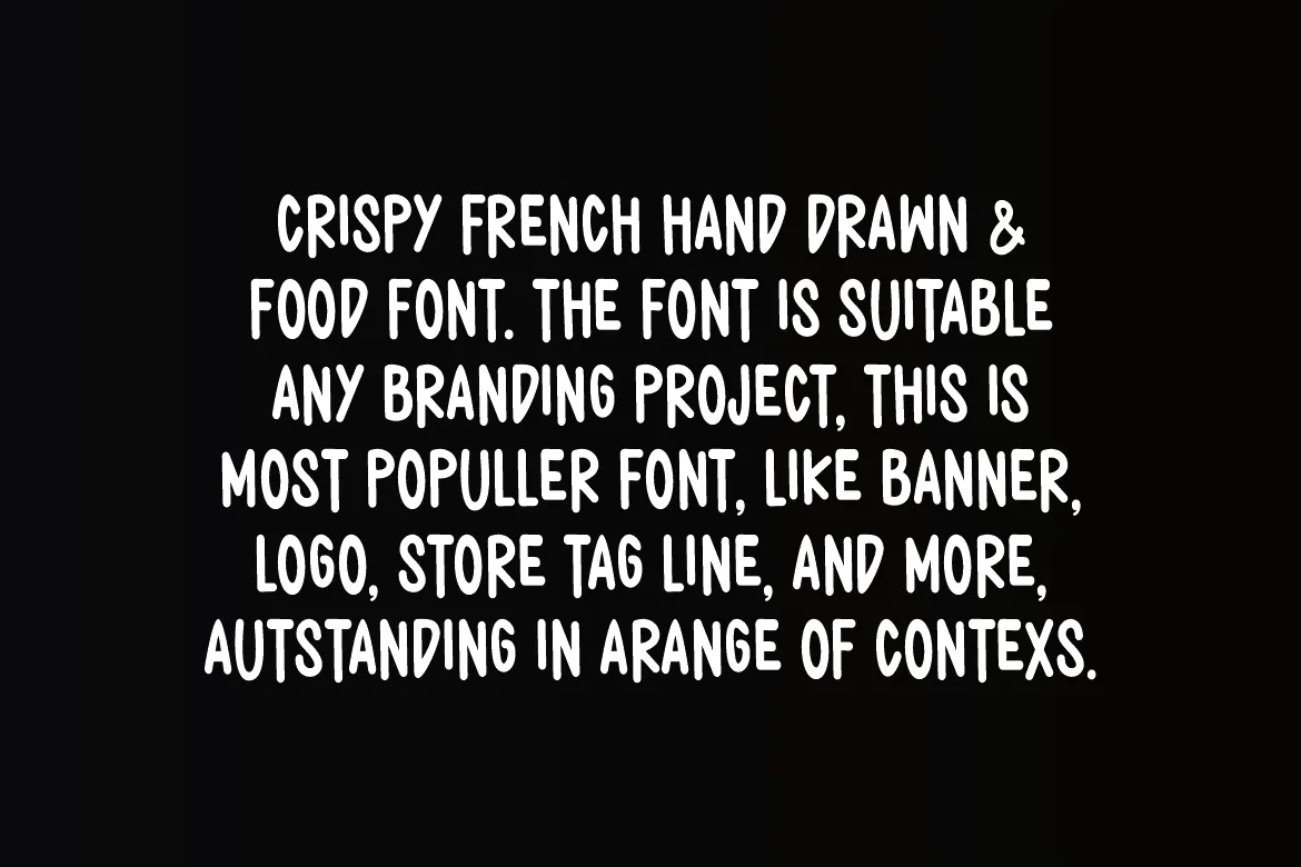 手绘风食品海报装饰字体 Crispy French - Hand Drawn & Food Font 设计字体 第4张