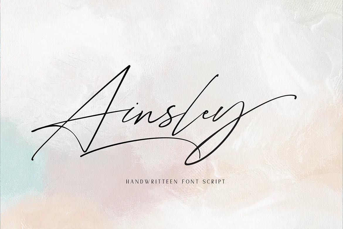 精美炫酷手写签名字体 - Ainsley 设计字体 第7张