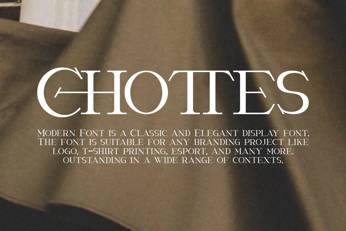 经典而优雅的衬线显示英文字体 Chottes - Classic And Elegant Serif Font 设计字体 第2张