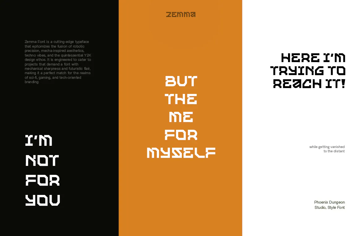 科幻游戏机甲风格英文字体 - Zemma Font 设计字体 第2张