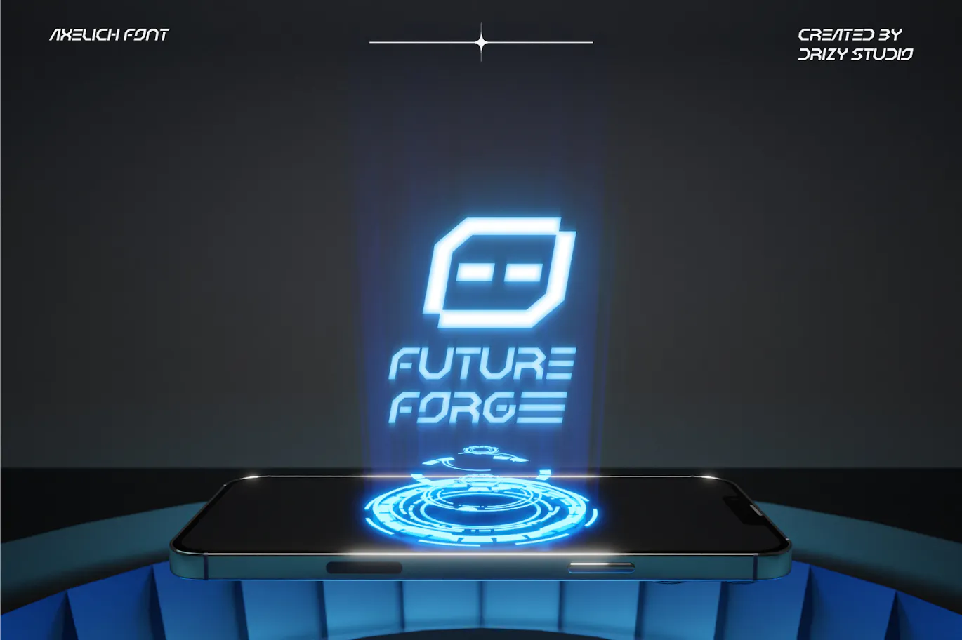 未来派科幻机甲风格的英文无衬线装饰字体 - Axelich 设计字体 第7张