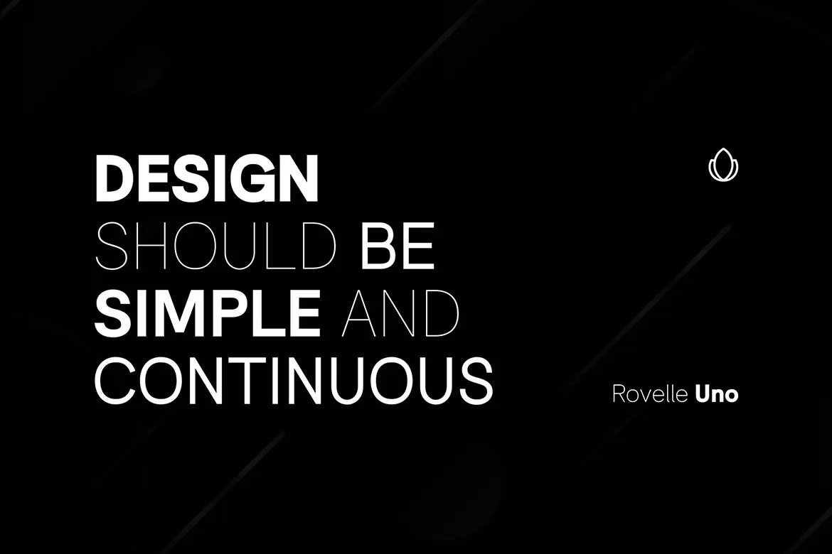 多种粗细效果的英文无衬线字体系列 - Rovelle Uno 设计字体 第15张